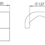 Systeem 2003 losse haak technische tekening